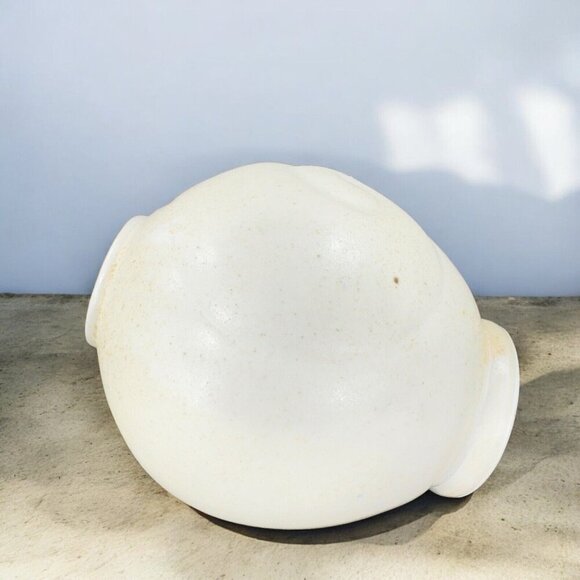 Vintage Hand Made Stoneware Pottery Vase Vessel Shell Swirl Pattern Hand Crafted - Picture 2 of 15